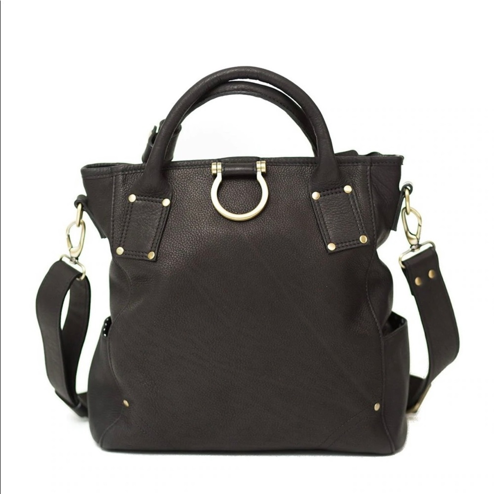 Sapahn CHLOE CONVERTIBLE BACKPACK AND CROSSBODY BAG in Black